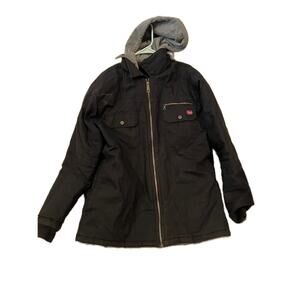 Wrangler Workwear Insulated Denim Hooded Jacket Mens Large